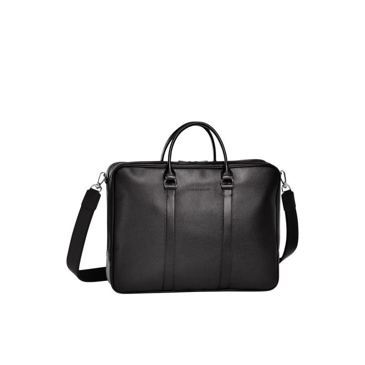 Longchamp Briefcase L Bőr Aktatáska Fekete | 703916ITH