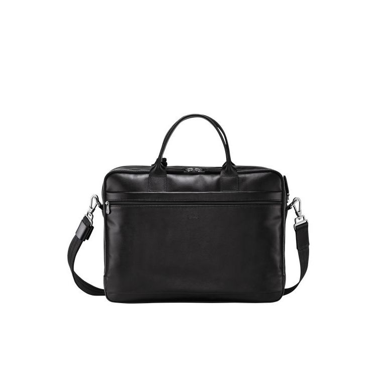 Longchamp Briefcase M Bőr Aktatáska Fekete | 908632PVE