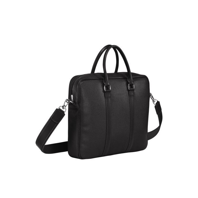 Longchamp Briefcase S Bőr Aktatáska Fekete | 206915PNR