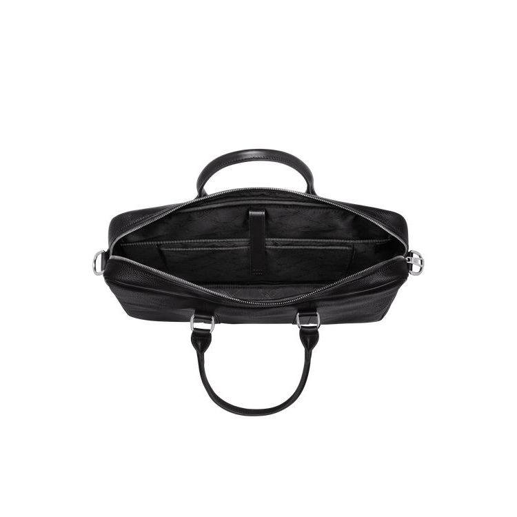 Longchamp Briefcase S Bőr Aktatáska Fekete | 206915PNR