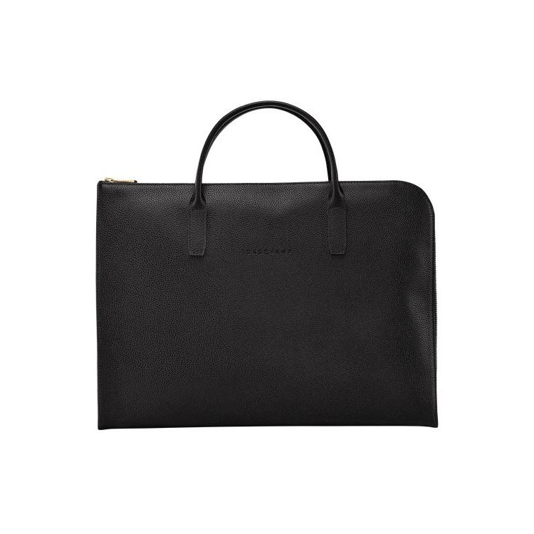 Longchamp Briefcase S Bőr Aktatáska Fekete | 471085OGK