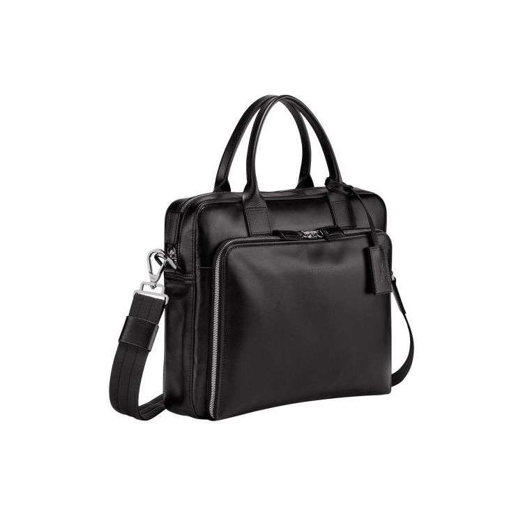 Longchamp Briefcase S Bőr Aktatáska Fekete | 734581CIO