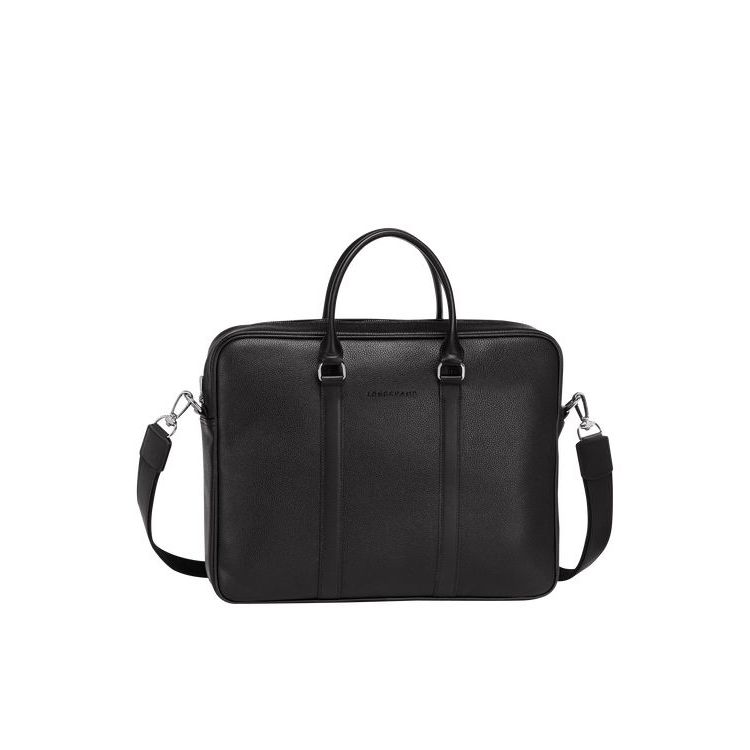 Longchamp Briefcase S Bőr Aktatáska Fekete | 789126DVZ