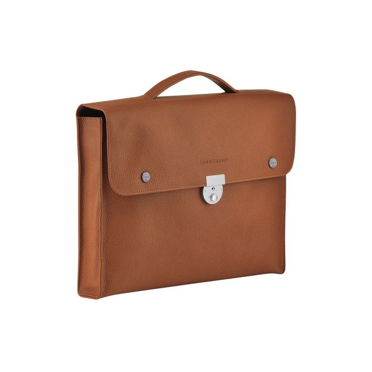 Longchamp Briefcase S Caramel Bőr Aktatáska Barna | 258403XGE