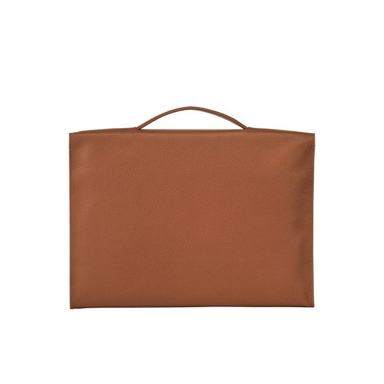 Longchamp Briefcase S Caramel Bőr Aktatáska Barna | 258403XGE