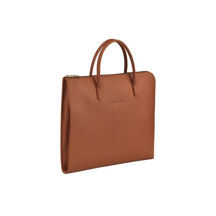 Longchamp Briefcase S Caramel Bőr Aktatáska Barna | 308279MIY