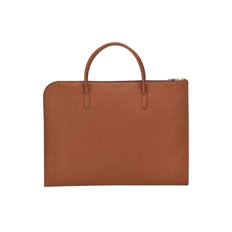 Longchamp Briefcase S Caramel Bőr Aktatáska Barna | 308279MIY