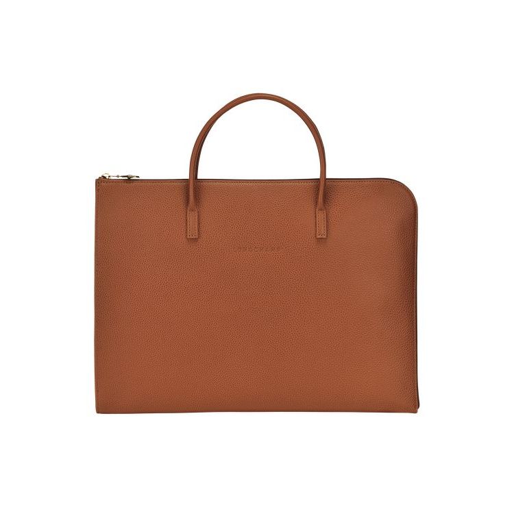 Longchamp Briefcase S Caramel Bőr Aktatáska Barna | 308279MIY