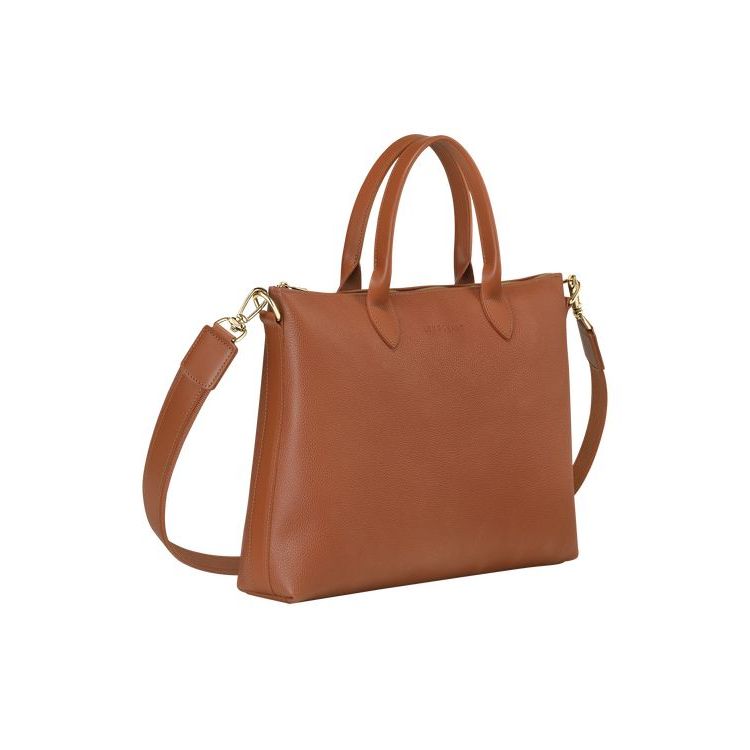 Longchamp Briefcase S Caramel Bőr Aktatáska Barna | 317469LON