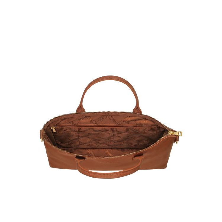 Longchamp Briefcase S Caramel Bőr Aktatáska Barna | 317469LON