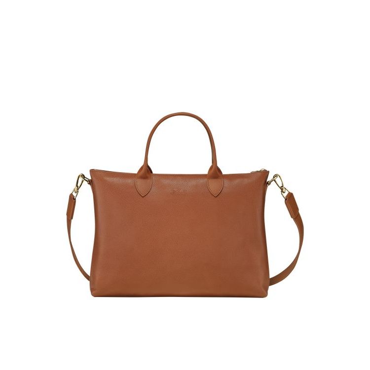 Longchamp Briefcase S Caramel Bőr Aktatáska Barna | 756194KET