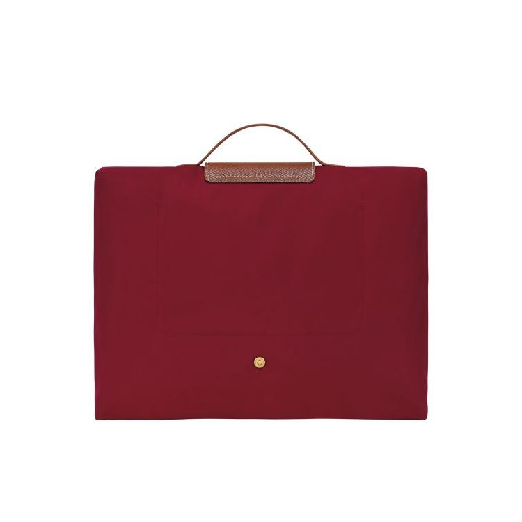 Longchamp Briefcase S Recycled canvas Aktatáska Piros | 589420SOL