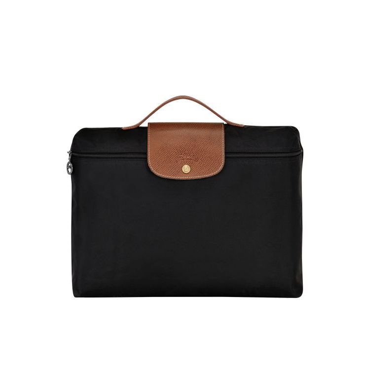 Longchamp Briefcase S Recycled canvas Aktatáska Fekete | 785412CEF