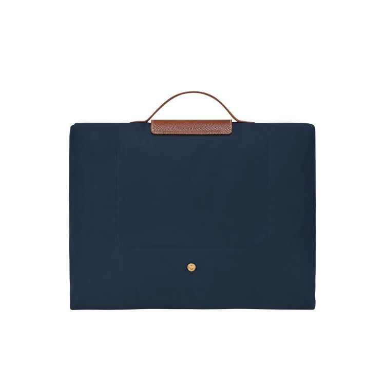 Longchamp Briefcase S Recycled canvas Aktatáska Sötétkék | 851967YXI