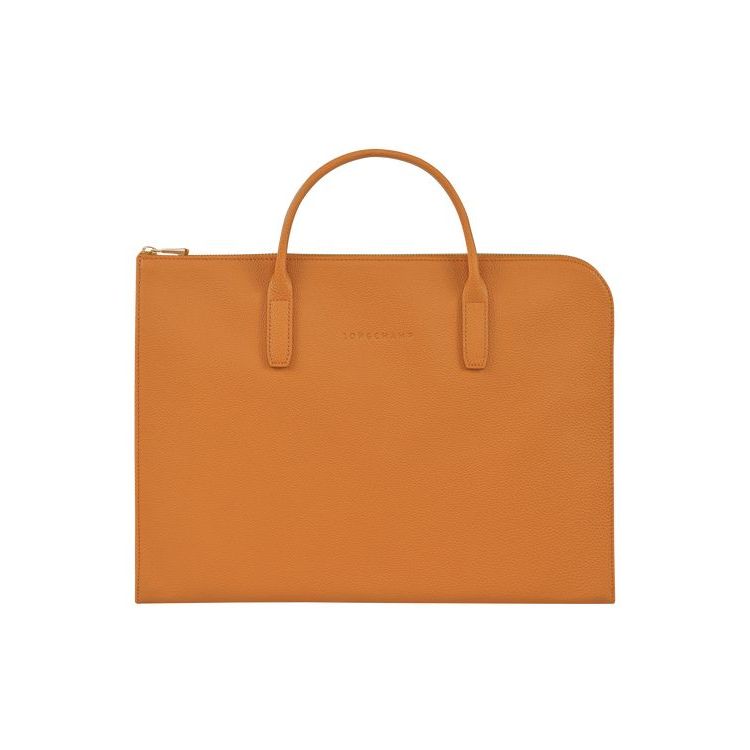 Longchamp Briefcase S Saffron Bőr Aktatáska Narancssárga | 160795VLF