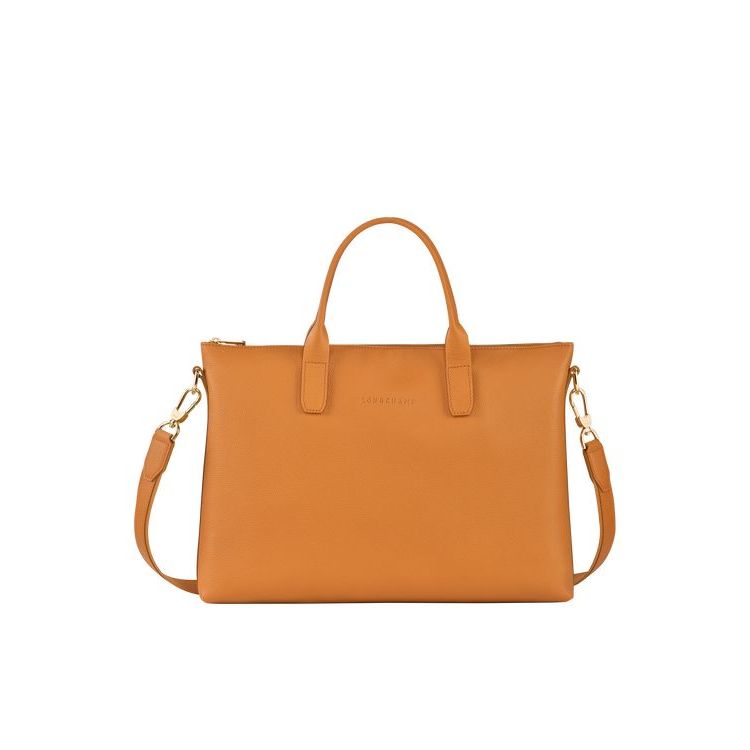 Longchamp Briefcase S Saffron Bőr Aktatáska Narancssárga | 261847UFS