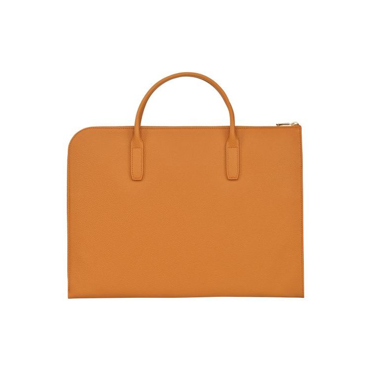 Longchamp Briefcase S Saffron Bőr Aktatáska Narancssárga | 308915OSA