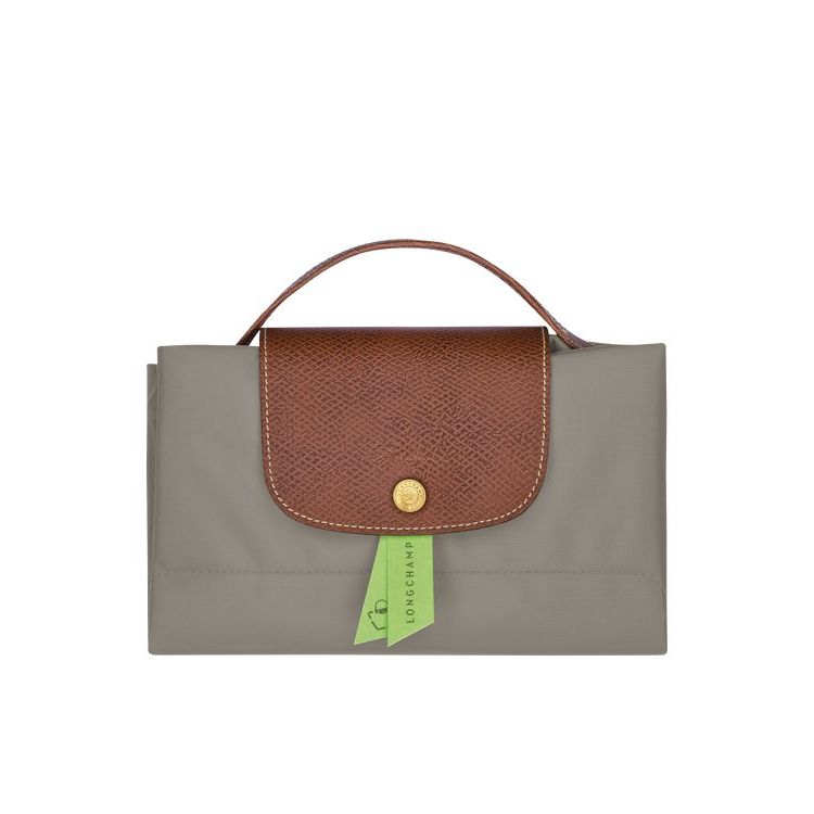 Longchamp Briefcase S Turtledove Recycled canvas New Szürke | 635472UWV