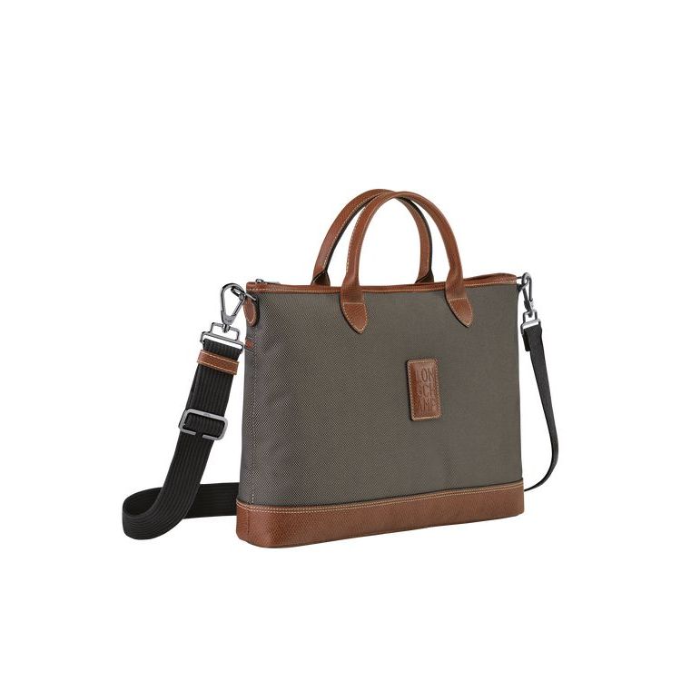 Longchamp Briefcase S Vászon Aktatáska Barna | 243570SHX