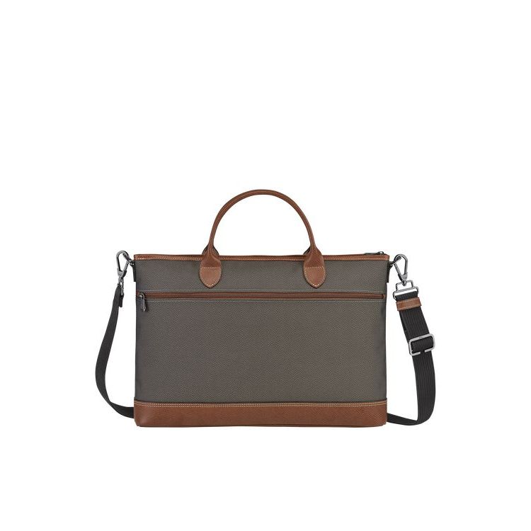 Longchamp Briefcase S Vászon Aktatáska Barna | 243570SHX