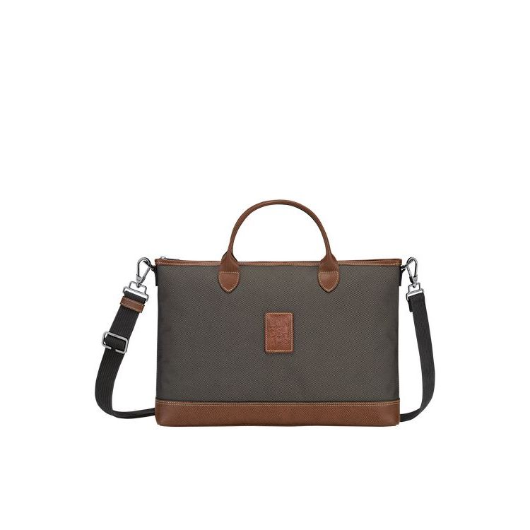 Longchamp Briefcase S Vászon Aktatáska Barna | 243570SHX