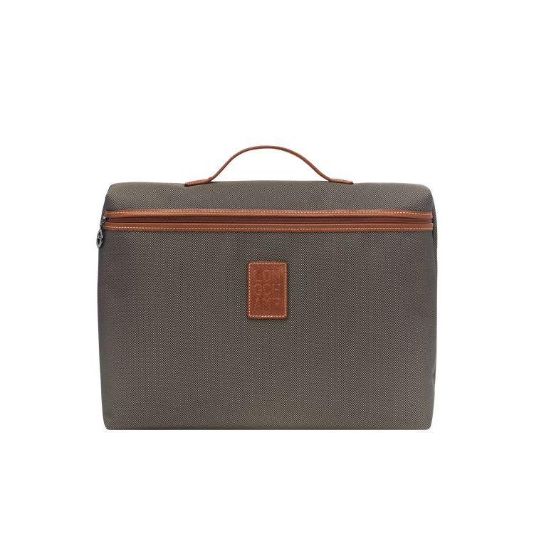 Longchamp Briefcase S Vászon Aktatáska Barna | 960185UBM