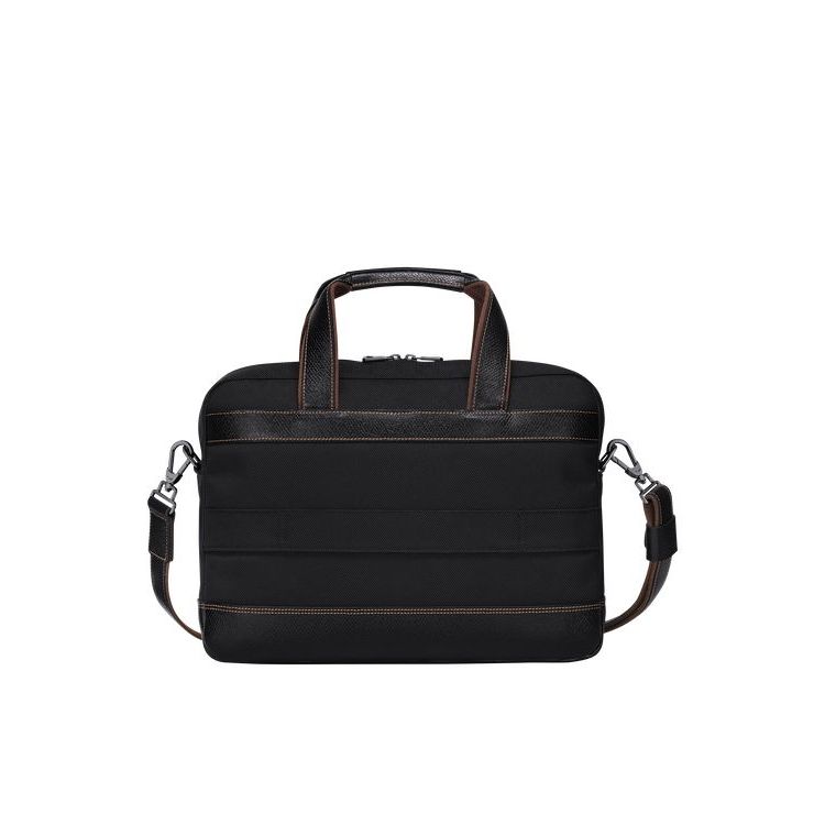 Longchamp Briefcase S Vászon Aktatáska Fekete | 019246QKN