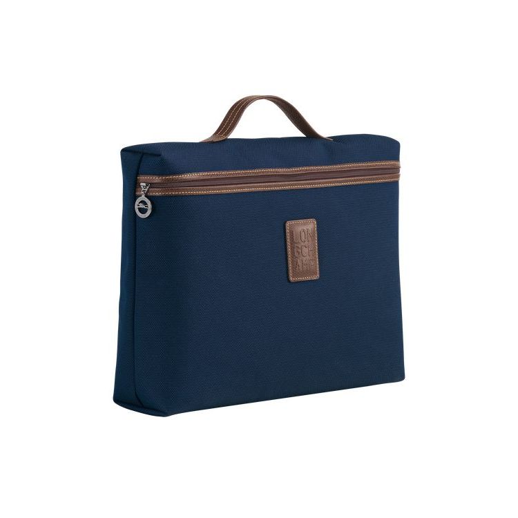 Longchamp Briefcase S Vászon Aktatáska Kék | 670584MWJ