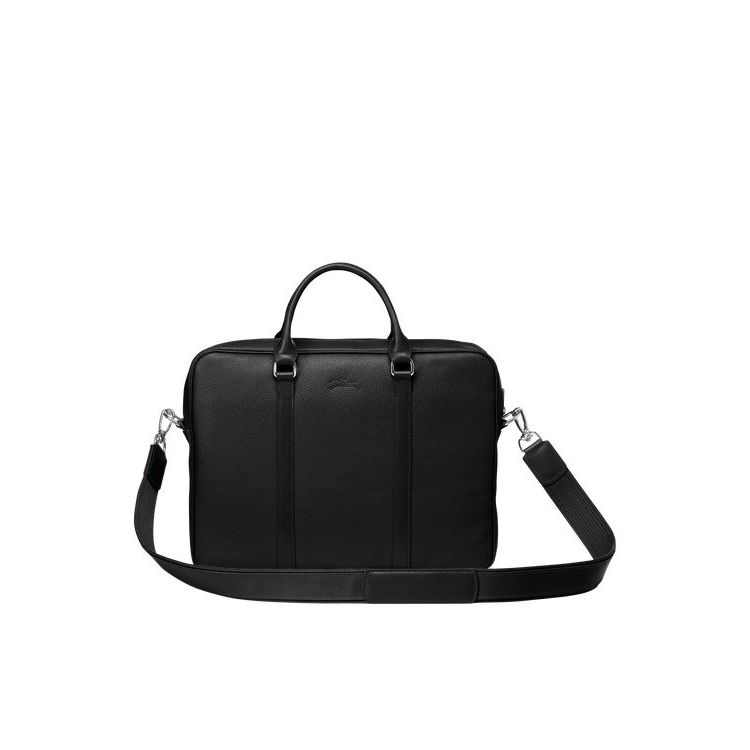 Longchamp Briefcase Xs Bőr Aktatáska Fekete | 519608NAP