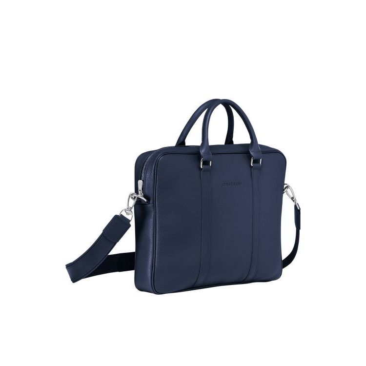 Longchamp Briefcase Xs Bőr Aktatáska Sötétkék | 726930OSI