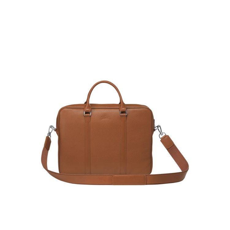 Longchamp Briefcase Xs Caramel Bőr Aktatáska Barna | 309871QFC