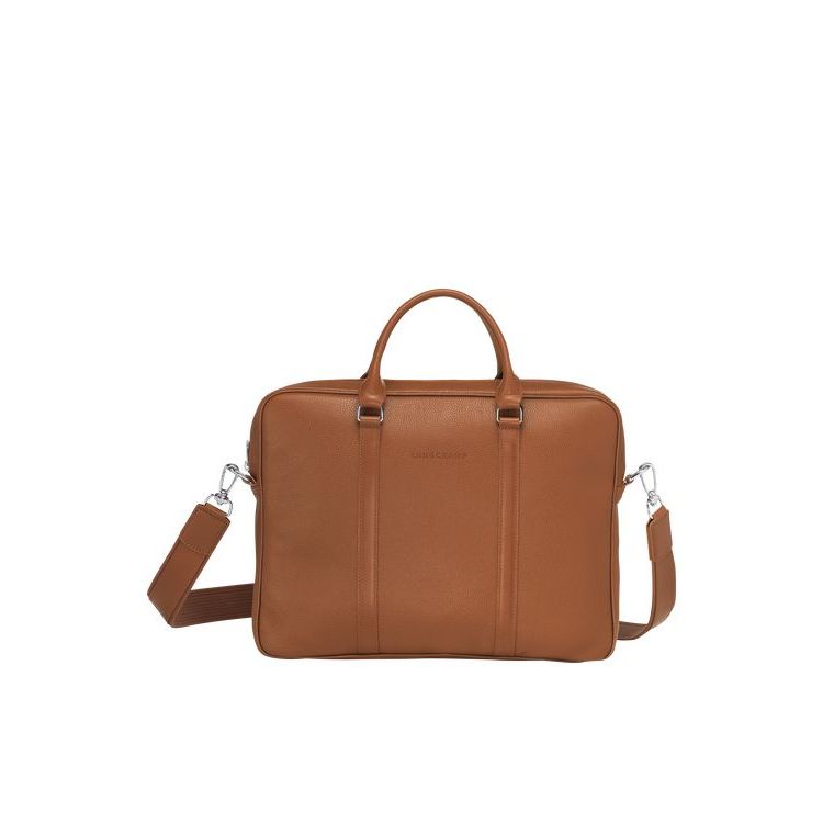 Longchamp Briefcase Xs Caramel Bőr Aktatáska Barna | 309871QFC