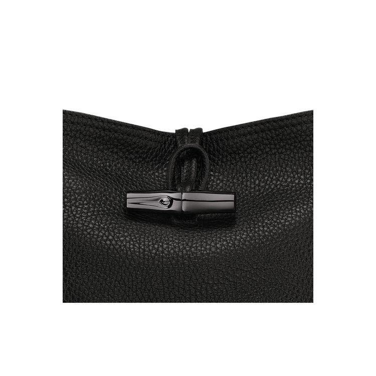 Longchamp Bucket S Bőr Crossbody Táska Fekete | 857301TBL