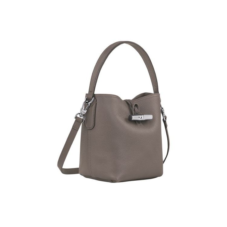 Longchamp Bucket S Bőr Crossbody Táska Szürke | 245396JMK