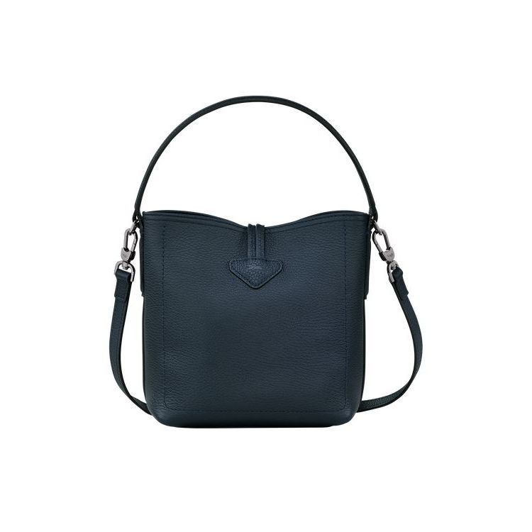 Longchamp Bucket S Bőr Crossbody Táska Sötétkék | 826307LOZ