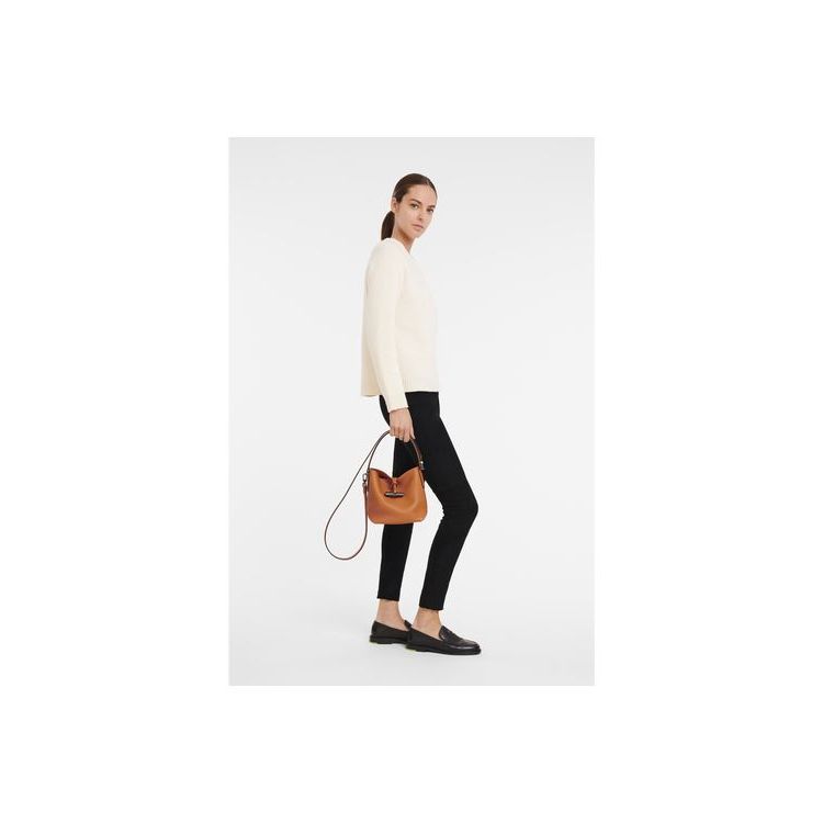 Longchamp Bucket S Saffron Bőr Crossbody Táska Narancssárga | 680194PBC