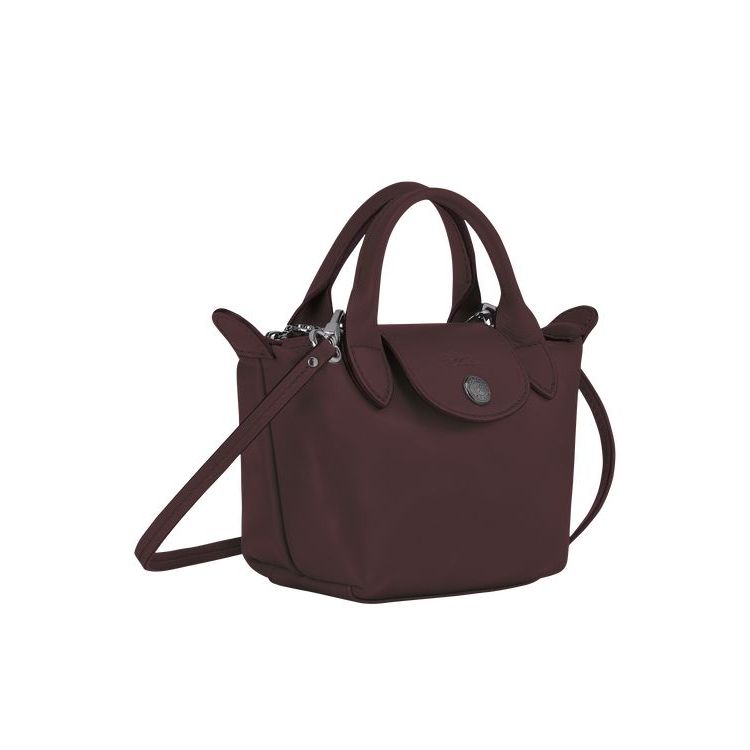 Longchamp Bőr Crossbody Táska Bordó | 609524YOH