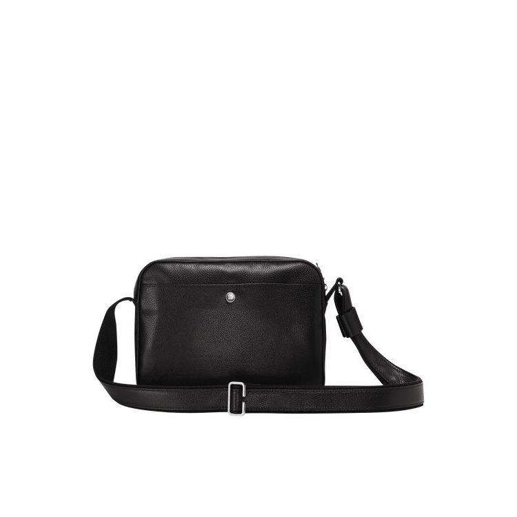 Longchamp Bőr Crossbody Táska Fekete | 065219IAG