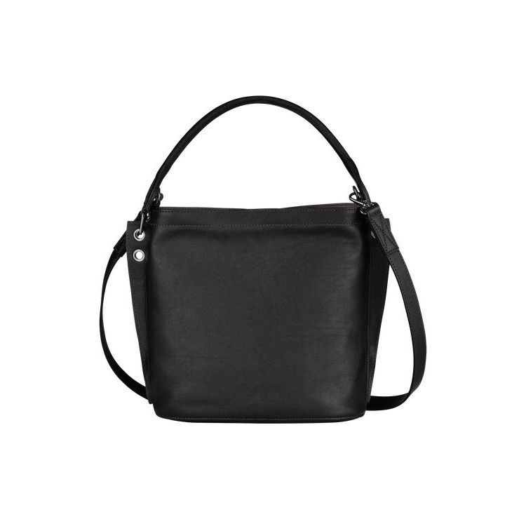 Longchamp Bőr Crossbody Táska Fekete | 784305IYD