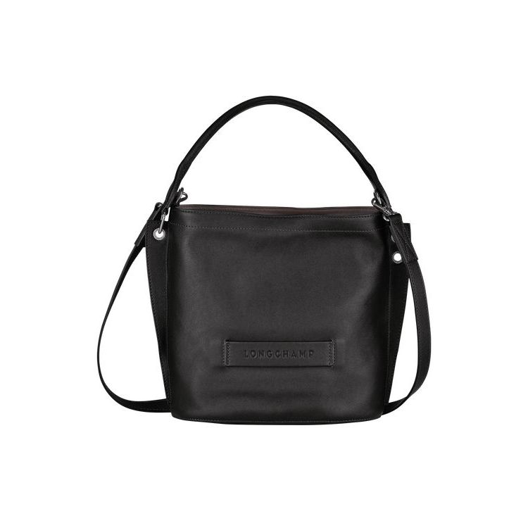 Longchamp Bőr Crossbody Táska Fekete | 784305IYD