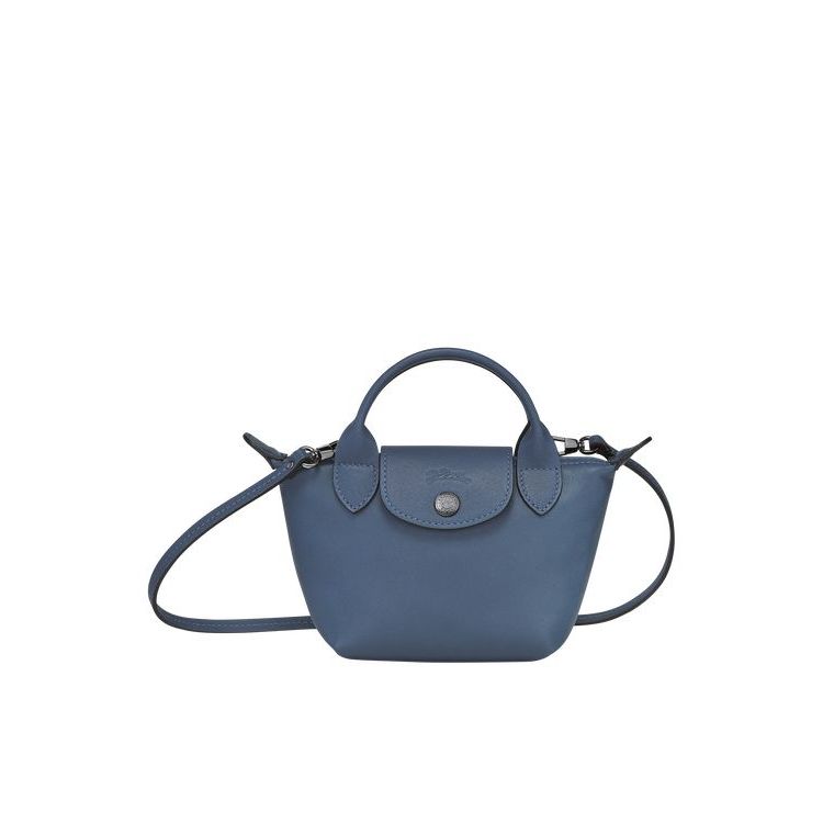 Longchamp Bőr Crossbody Táska Kék | 297348UWJ