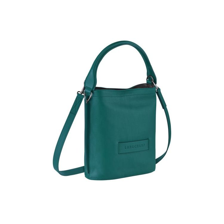 Longchamp Bőr Crossbody Táska Szürke Zöld | 065148GLX