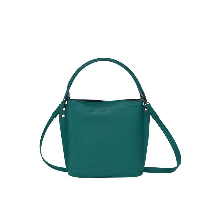 Longchamp Bőr Crossbody Táska Szürke Zöld | 065148GLX