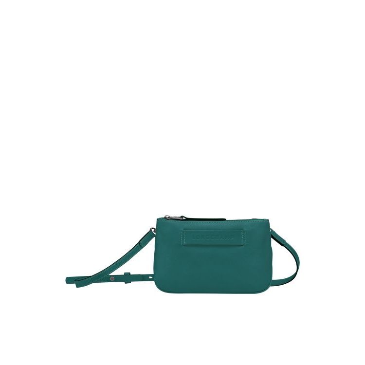 Longchamp Bőr Crossbody Táska Szürke Zöld | 671320FTH