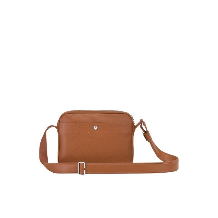 Longchamp Caramel Bőr Crossbody Táska Barna | 264178WYZ