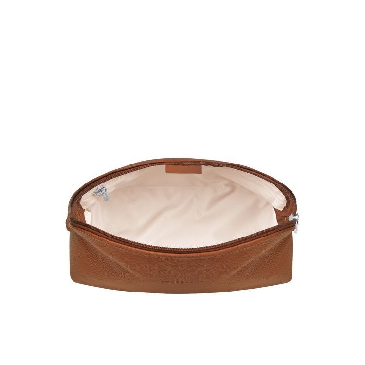 Longchamp Caramel Bőr Toaletttáskák Barna | 025819AIY