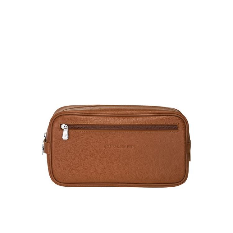 Longchamp Caramel Bőr Toaletttáskák Barna | 402986HKS