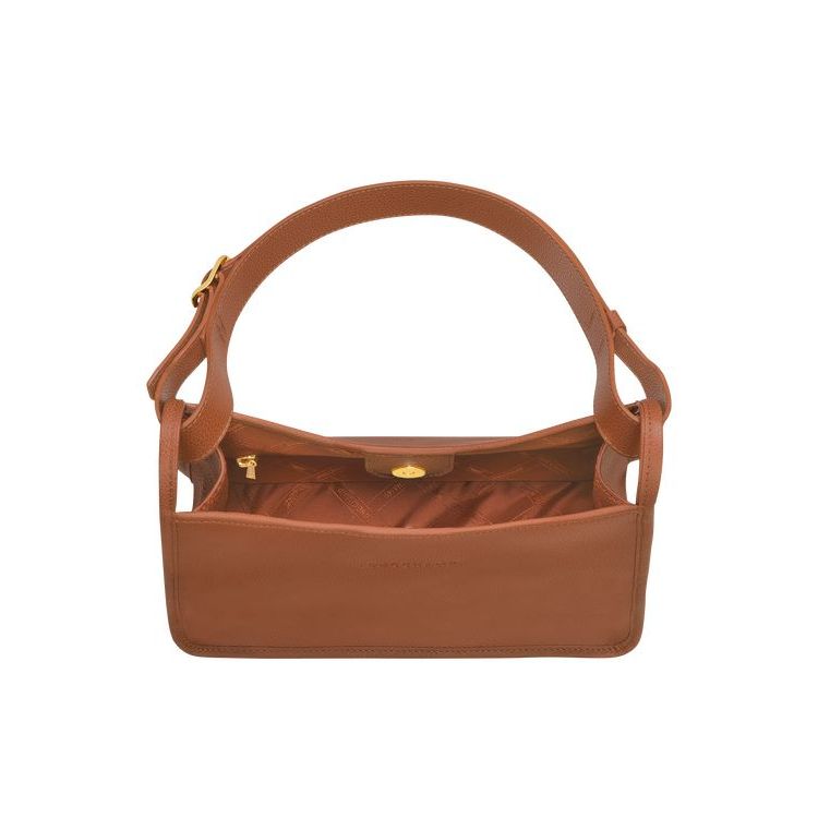 Longchamp Caramel Bőr Válltáskák Barna | 429175KXL