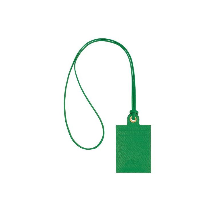 Longchamp Card With Necklace Bőr Kártyatartó Zöld | 538972MQB