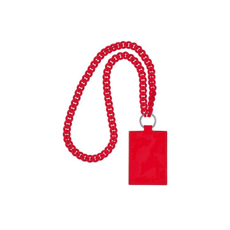 Longchamp Card With Necklace Vermilion Bőr Kártyatartó Piros | 294730HLN